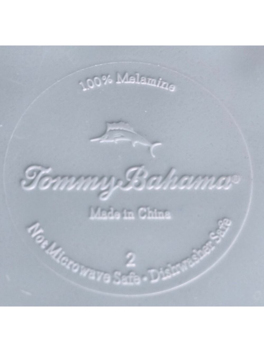 4 Tommy Bahama Blue / Aqua 10.75” Hobnail Square Melamine Dinner Plates - Picture 6 of 9